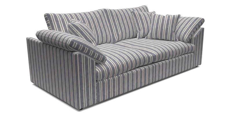Big Softie Sloped Arm 3 Seater Sofa in Two Tone Plain Biscuit