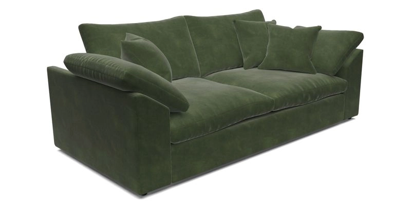 Big Softie Sloped Arm 3 Seater Sofa in Two Tone Plain Biscuit
