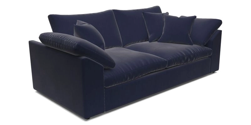 Big Softie Sloped Arm 3 Seater Sofa in Two Tone Plain Biscuit