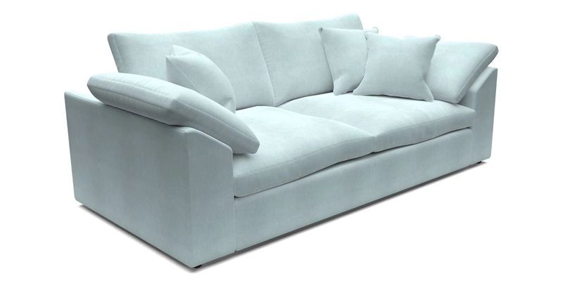 Big Softie Sloped Arm 3 Seater Sofa in Two Tone Plain Biscuit