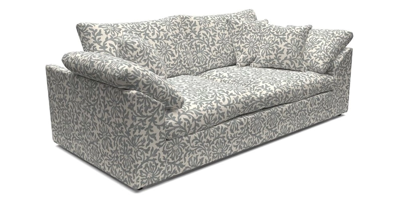 Big Softie Sloped Arm 3 Seater Sofa in Two Tone Plain Biscuit