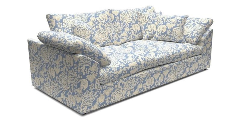 Big Softie Sloped Arm 3 Seater Sofa in Two Tone Plain Biscuit