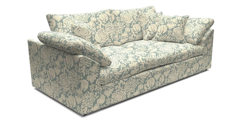 Big Softie Sloped Arm 3 Seater Sofa in Two Tone Plain Biscuit