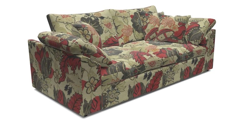 Big Softie Sloped Arm 3 Seater Sofa in Two Tone Plain Biscuit