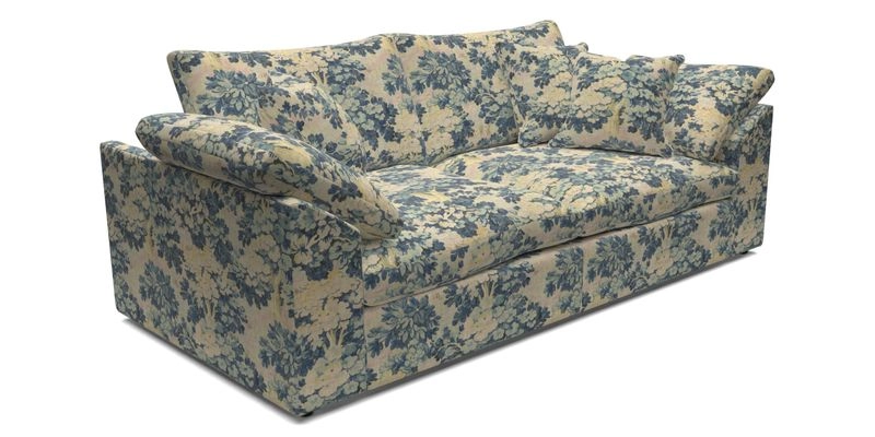Big Softie Sloped Arm 3 Seater Sofa in Two Tone Plain Biscuit