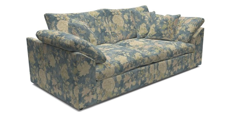 Big Softie Sloped Arm 3 Seater Sofa in Two Tone Plain Biscuit