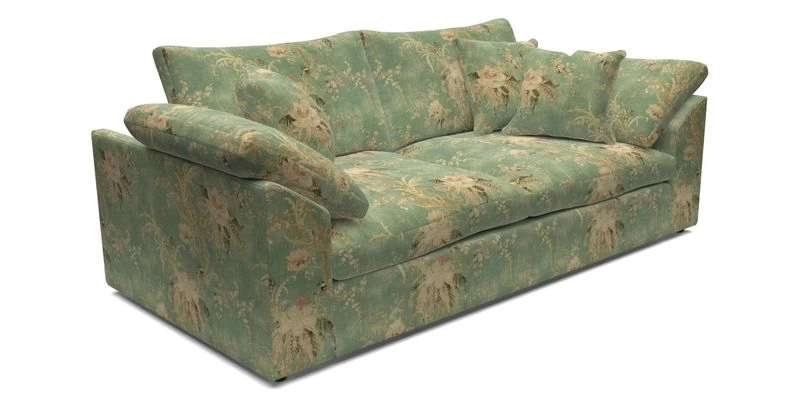 Big Softie Sloped Arm 3 Seater Sofa in Two Tone Plain Biscuit