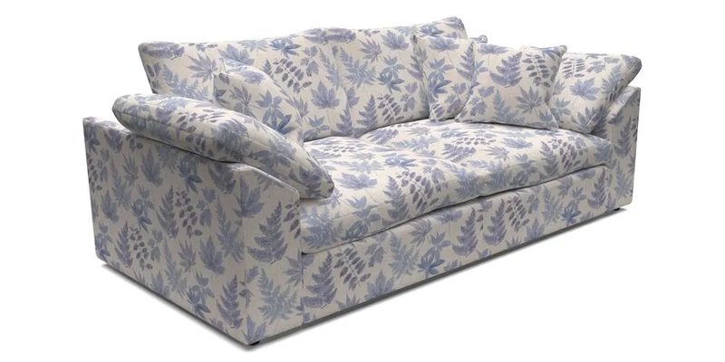 Big Softie Sloped Arm 3 Seater Sofa in Two Tone Plain Biscuit