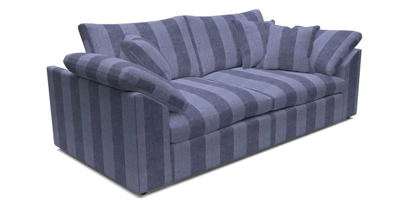 Big Softie Sloped Arm 3 Seater Sofa in Two Tone Plain Biscuit