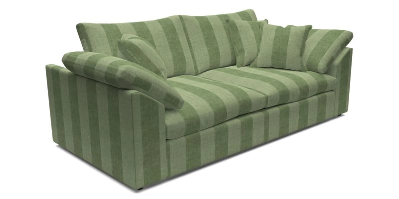 Big Softie Sloped Arm 3 Seater Sofa in Two Tone Plain Biscuit
