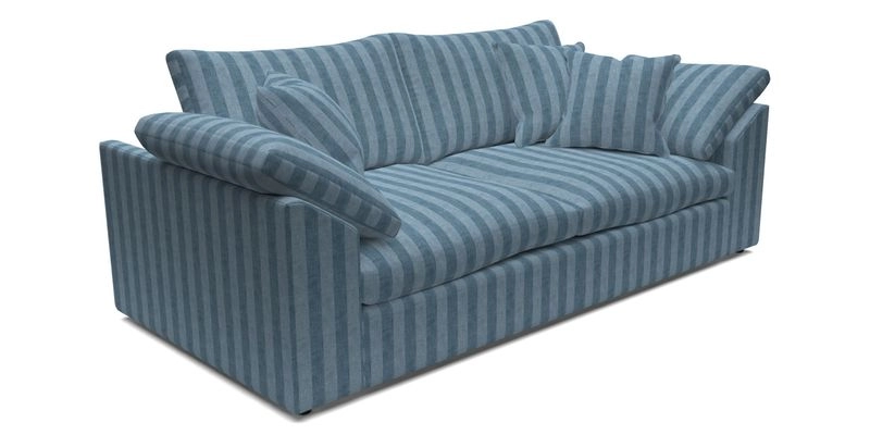 Big Softie Sloped Arm 3 Seater Sofa in Two Tone Plain Biscuit