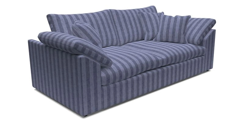 Big Softie Sloped Arm 3 Seater Sofa in Two Tone Plain Biscuit