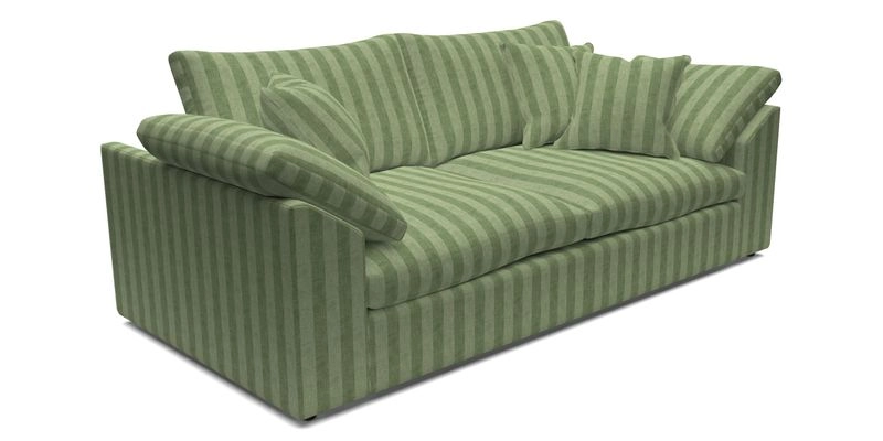 Big Softie Sloped Arm 3 Seater Sofa in Two Tone Plain Biscuit
