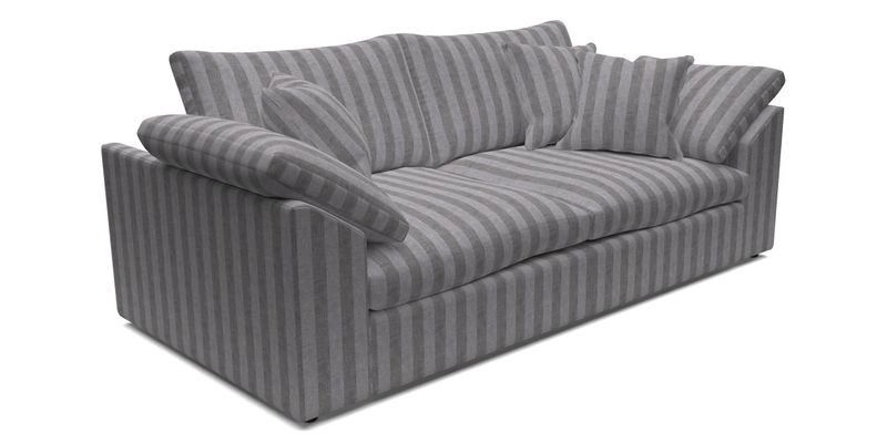Big Softie Sloped Arm 3 Seater Sofa in Two Tone Plain Biscuit