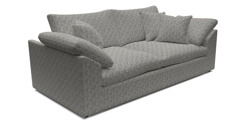 Big Softie Sloped Arm 3 Seater Sofa in Two Tone Plain Biscuit