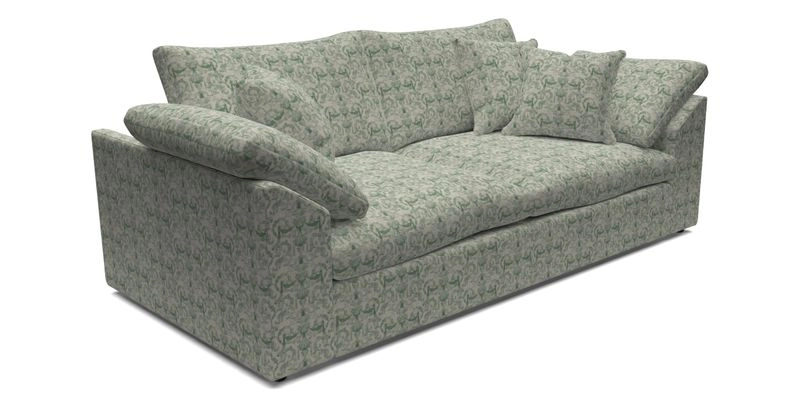 Big Softie Sloped Arm 3 Seater Sofa in Two Tone Plain Biscuit