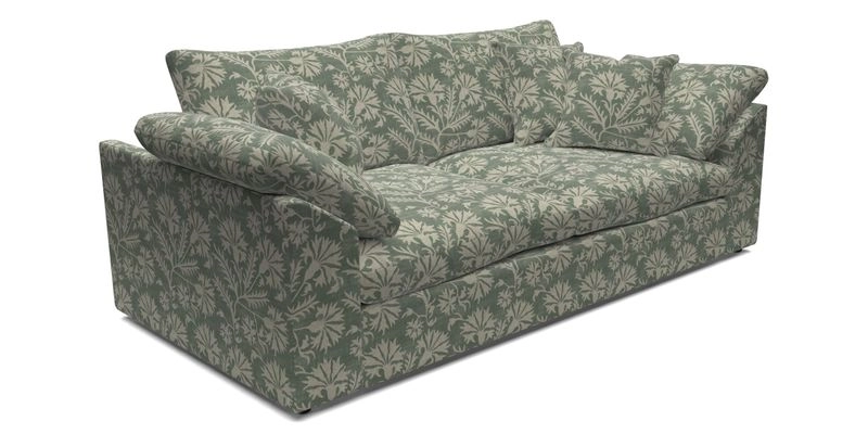 Big Softie Sloped Arm 3 Seater Sofa in Two Tone Plain Biscuit