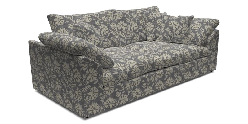 Big Softie Sloped Arm 3 Seater Sofa in Two Tone Plain Biscuit