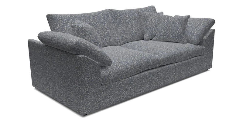 Big Softie Sloped Arm 3 Seater Sofa in Two Tone Plain Biscuit