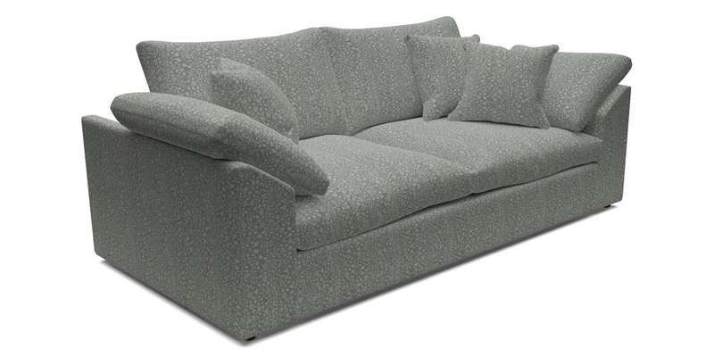 Big Softie Sloped Arm 3 Seater Sofa in Two Tone Plain Biscuit