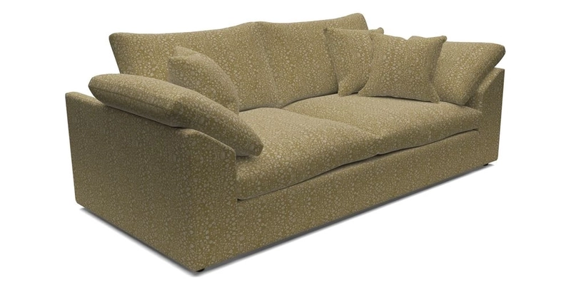 Big Softie Sloped Arm 3 Seater Sofa in Two Tone Plain Biscuit