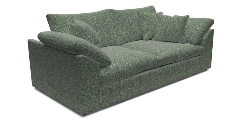 Big Softie Sloped Arm 3 Seater Sofa in Two Tone Plain Biscuit