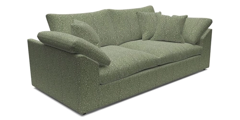 Big Softie Sloped Arm 3 Seater Sofa in Two Tone Plain Biscuit