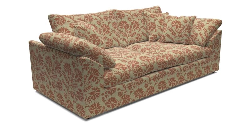 Big Softie Sloped Arm 3 Seater Sofa in Two Tone Plain Biscuit