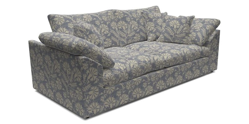 Big Softie Sloped Arm 3 Seater Sofa in Two Tone Plain Biscuit