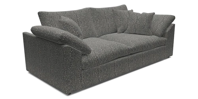 Big Softie Sloped Arm 3 Seater Sofa in Two Tone Plain Biscuit