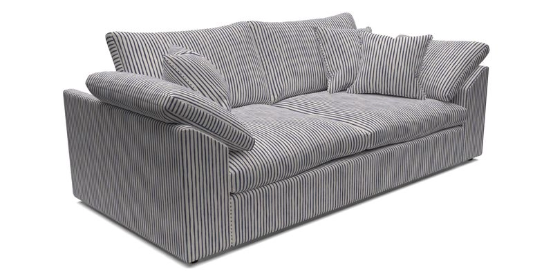 Big Softie Sloped Arm 3 Seater Sofa in Two Tone Plain Biscuit