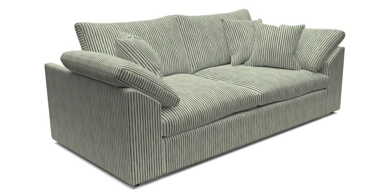 Big Softie Sloped Arm 3 Seater Sofa in Two Tone Plain Biscuit