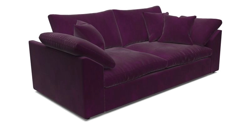 Big Softie Sloped Arm 3 Seater Sofa in Two Tone Plain Biscuit