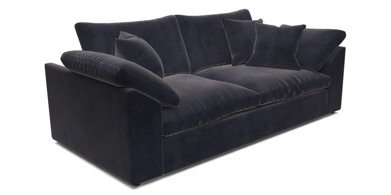 Big Softie Sloped Arm 3 Seater Sofa in Two Tone Plain Biscuit