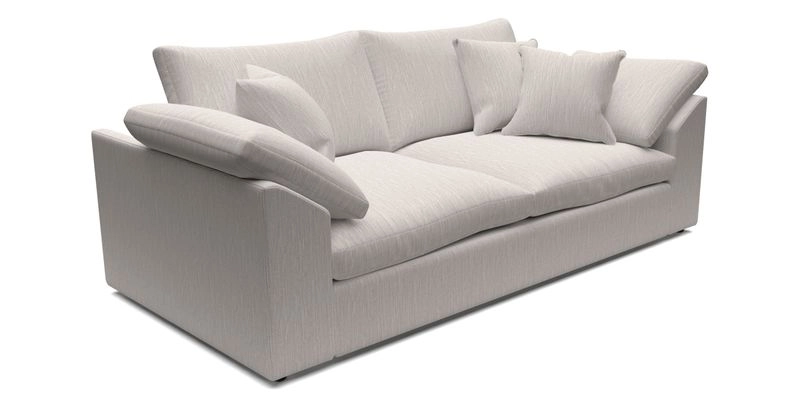 Big Softie Sloped Arm 3 Seater Sofa in Two Tone Plain Biscuit