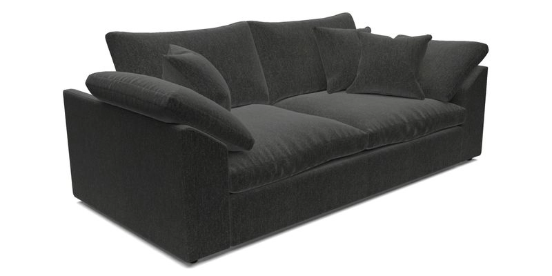 Big Softie Sloped Arm 3 Seater Sofa in Two Tone Plain Biscuit