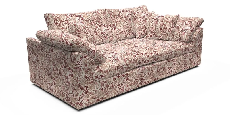 Big Softie Sloped Arm 3 Seater Sofa in Two Tone Plain Biscuit