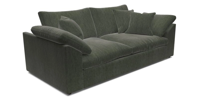 Big Softie Sloped Arm 3 Seater Sofa in Two Tone Plain Biscuit