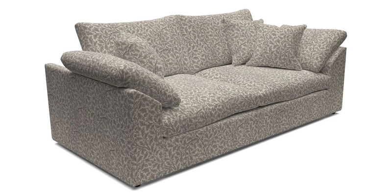 Big Softie Sloped Arm 3 Seater Sofa in Two Tone Plain Biscuit
