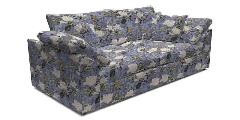 Big Softie Sloped Arm 3 Seater Sofa in Two Tone Plain Biscuit