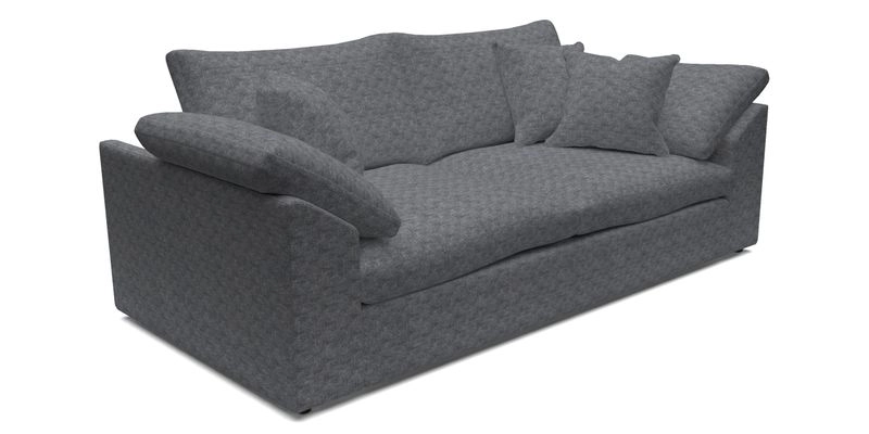 Big Softie Sloped Arm 3 Seater Sofa in Two Tone Plain Biscuit