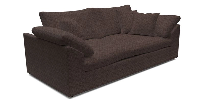 Big Softie Sloped Arm 3 Seater Sofa in Two Tone Plain Biscuit