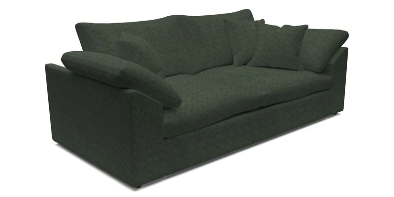 Big Softie Sloped Arm 3 Seater Sofa in Two Tone Plain Biscuit