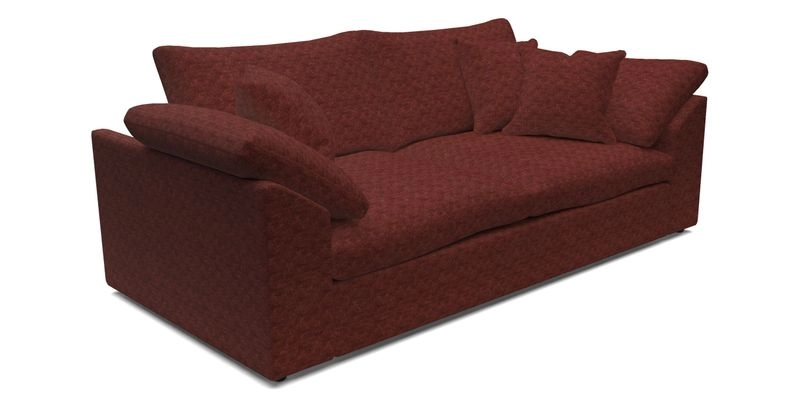 Big Softie Sloped Arm 3 Seater Sofa in Two Tone Plain Biscuit