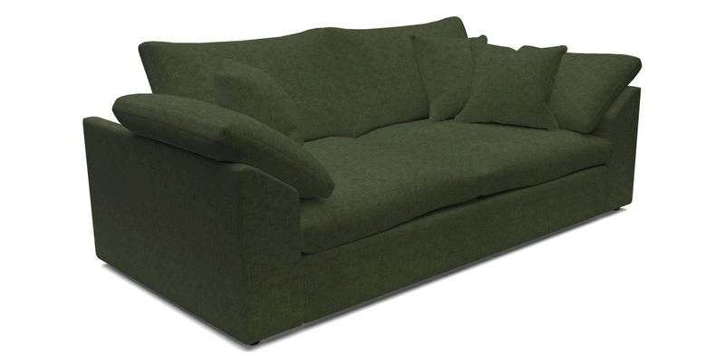 Big Softie Sloped Arm 3 Seater Sofa in Two Tone Plain Biscuit