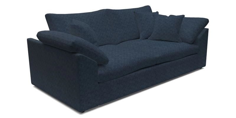 Big Softie Sloped Arm 3 Seater Sofa in Two Tone Plain Biscuit