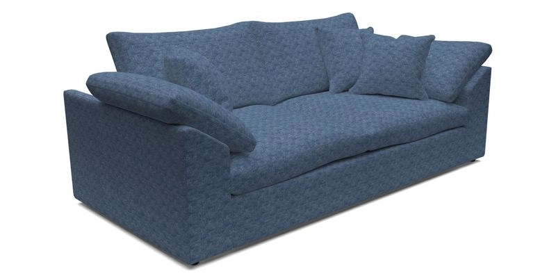 Big Softie Sloped Arm 3 Seater Sofa in Two Tone Plain Biscuit