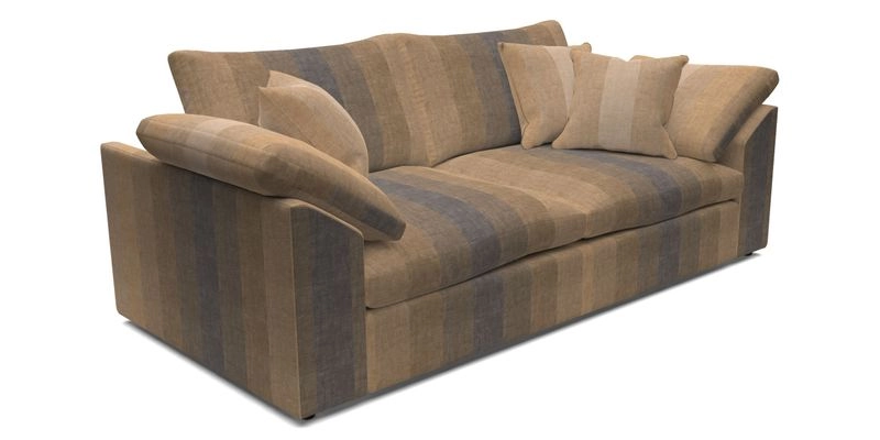 Big Softie Sloped Arm 3 Seater Sofa in Two Tone Plain Biscuit