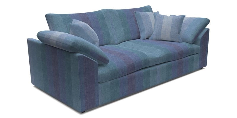 Big Softie Sloped Arm 3 Seater Sofa in Two Tone Plain Biscuit