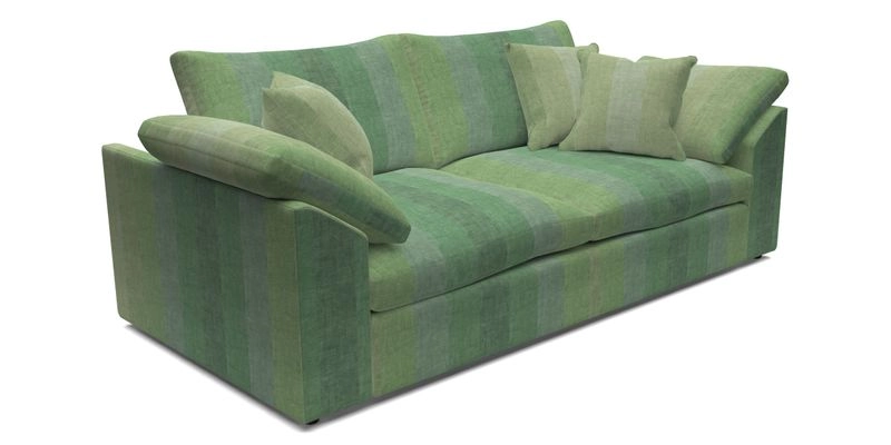 Big Softie Sloped Arm 3 Seater Sofa in Two Tone Plain Biscuit